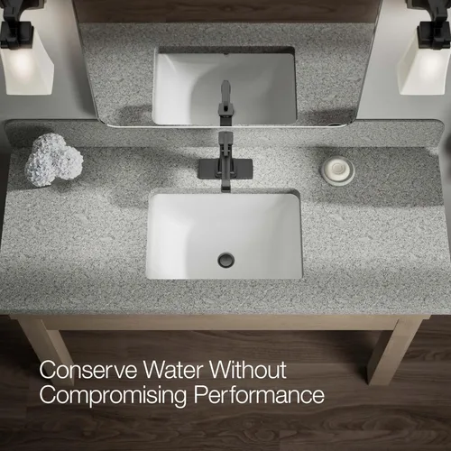 Miniatura 8 de KOHLER K-27400-4K-BL Riff - Grifo de lavabo de baño con un solo mango, con drenaje clicker, 1.0 GPM, negro mate Mate negro