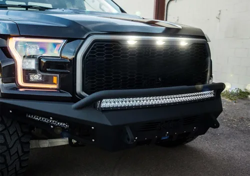 Miniatura 3 de iJDMTOY 3 lámparas de funcionamiento con rejilla LED blanca con lente ahumada compatibles con Ford Raptor 2010-14 y 17-20