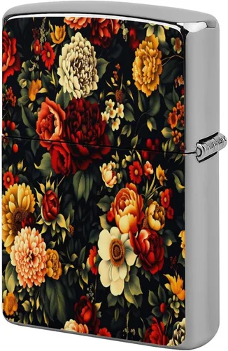 Estuche para encendedor de plantas de rosas oscuras vintage, funda protectora duradera para encendedor para hombres, papá, marido, novio y regalo