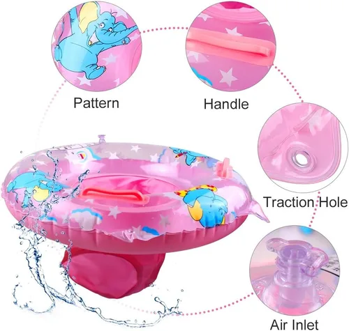 Miniatura 5 de Walsai Flotador de natación para bebé, anillo de natación inflable con asiento flotante para niños de 6 meses a 6 años