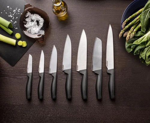 Miniatura 7 de Fiskars Cuchillo de tallar de 8.5 pulgadas de borde duro, hoja de acero inoxidable japonesa que se mantiene afilada para el uso diario, mango