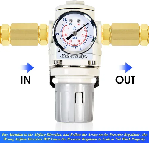 Miniatura 5 de TAILONZ PNEUMATIC Regulador de presión de los accesorios del compresor de aire del NPT del 1/2 pulgada para los sistemas de aire comprimido AR4000-04