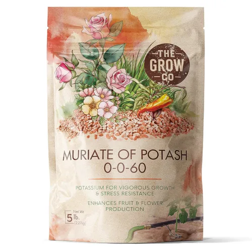 Abono de Potasa Muriata 0-0-60, Abono de Alto Contenido en Potasio para Plantas, Ideal para el Alimento de Plantas y Abono de Potasa para Plantas -