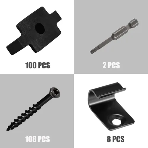 Miniatura 2 de Clips de cierre ocultos, clips de cubierta compuestos y sujetadores ocultos de cubierta con kit universal de clips de arranque de acero inoxidable