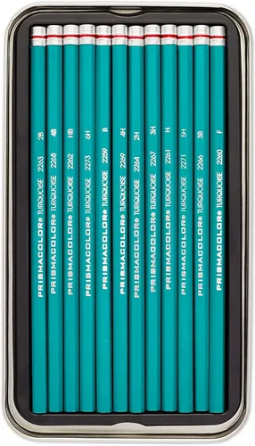 Miniatura 3 de Prismacolor Premier - Lápices de grafito turquesa para bocetos, puntas medias, para colorear para adultos, paquete de 12