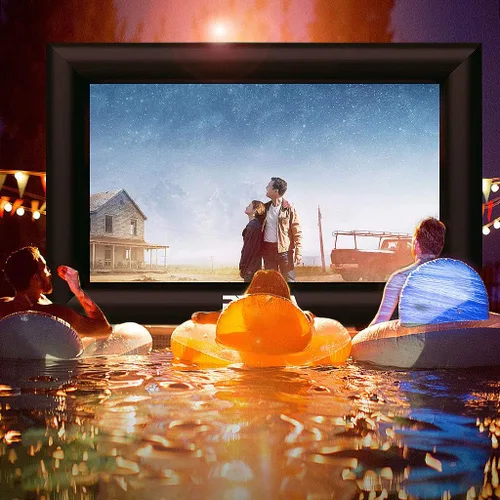 Miniatura 9 de Pantalla de cine inflable para exteriores de 20 pies, pantallas inflables de proyección frontal y trasera con soplador de aire, lo mejor para noches