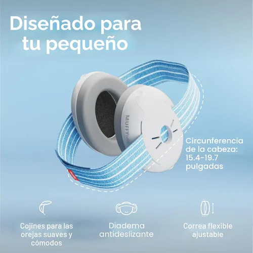 Miniatura 3 de Alpine Muffy Baby - Protección de oídos para bebés y niños pequeños de hasta 36 meses, certificado CE y ANSI, orejeras con reducción de ruido, Azul
