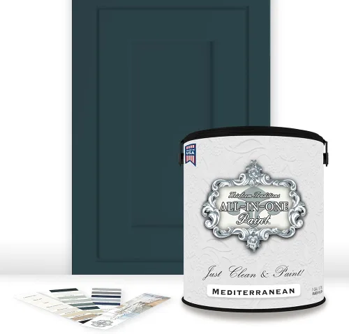 Miniatura 181 de Pintura TODO EN UNO, Abbey (gris cálido), Muestra de 8oz - Pintura duradera para gabinetes y muebles. Imprimación y capa superior incorporadas,