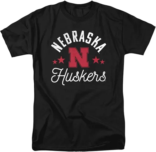 Miniatura 10 de University of Nebraska Camiseta unisex oficial de Huskers para adultos Gris Carbón jaspeado
