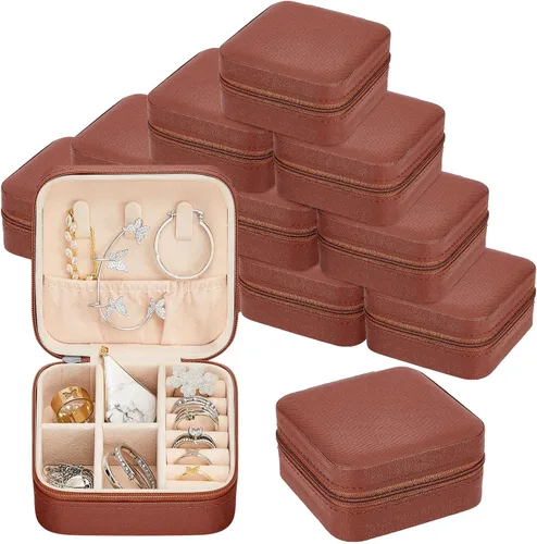 Joyero de viaje de 12 piezas, cajas de regalo de dama de honor, organizador de viaje, pequeño joyero, mini organizador de almacenamiento, caja de
