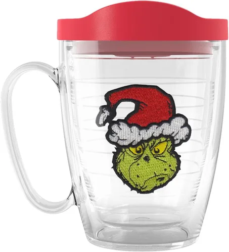 Miniatura 11 de Tervis Dr. Seuss - Grinch Grinchy Claus hecho en Estados Unidos Vaso aislado de doble pared para viajes mantiene las bebidas frías y calientes, 16