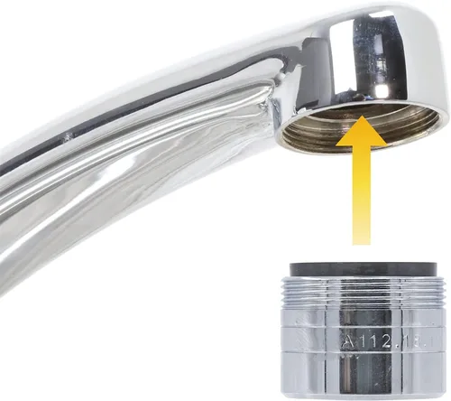 Miniatura 4 de Danco 10485 Aireador de grifo de ahorro de agua extra de doble rosca, verde, 1.0 GPM, cromado