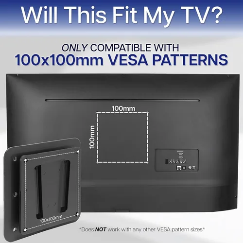 Miniatura 6 de VIVO Juego de soporte de TV para RV de polímero plástico antioxidante de liberación rápida para pantallas de hasta 43 pulgadas y 30 libras, perfil