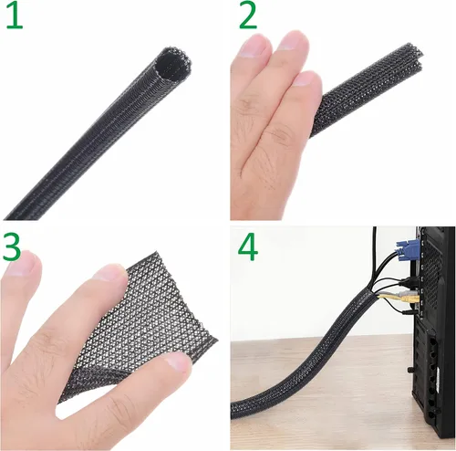 Miniatura 6 de Eco-Fused Kit organizador de cables - Gestión de cables - Soportes de cables con ranura, soportes de clip de cable autoadhesivos, bridas de cables