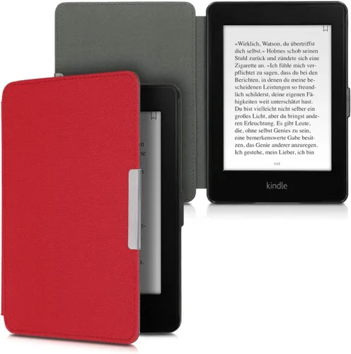 Miniatura 9 de kwmobile Funda compatible con Amazon Kindle Paperwhite - Funda protectora de nailon para lector electrónico - Antracita