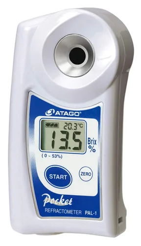 Atago 3810 PAL-1 refractómetro digital de mano, rango de medición 0.0 – 53.0%.