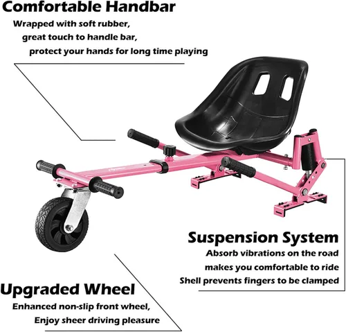 Miniatura 3 de Accesorio de asiento para aeropatineta, Go Kart para adultos y niños, accesorios para transformar Go Cart, carritos de hover para scooter de Rosado