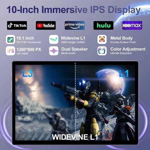 Miniatura 5 de Tableta Android 15 2025 con teclado AI Gemini, Tablets de Electrónica de 30GB+128GB de Ocho núcleos con pantalla IPS HD de 10 pulgadas, 8000mAh
