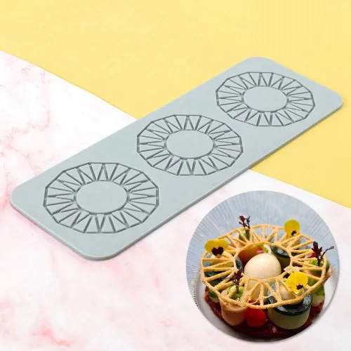 TUKE Moldes de silicona con hojas 3D, para pastel de flores, fondant, hojas de abeja, moldes de pastelería, impresión de rosas, molde de encaje