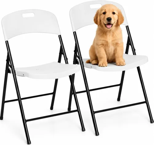 Miniatura 8 de Oline Silla Plegable, Sillas Plegables de Plástico para Interior y Exterior, Comerciales, Apilables, Plegables, para Invitados, para Eventos
