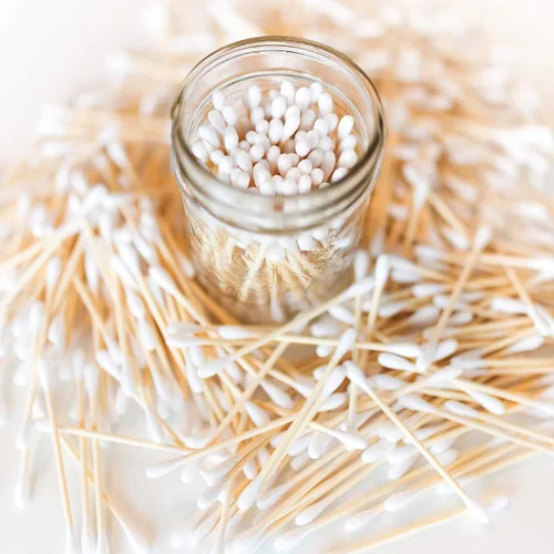 Miniatura 8 de Premium 500 hisopos de algodón de bambú biodegradables Productos desechables sin residuos Consejos Q compostables para orejas Hisopo