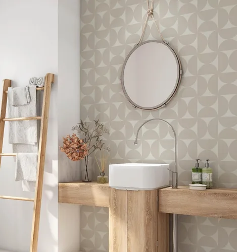 Miniatura 8 de Papel tapiz moderno semi círculos, papel tapiz autoadhesivo extraíble escandinavo, diseño minimalista geométrico