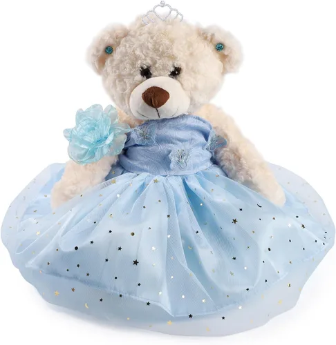 Muñeca de quinceañera con vestido de membrillo con vestido, decoraciones de quinceañera para regalos de niñas, OSO de peluche para 15 años con