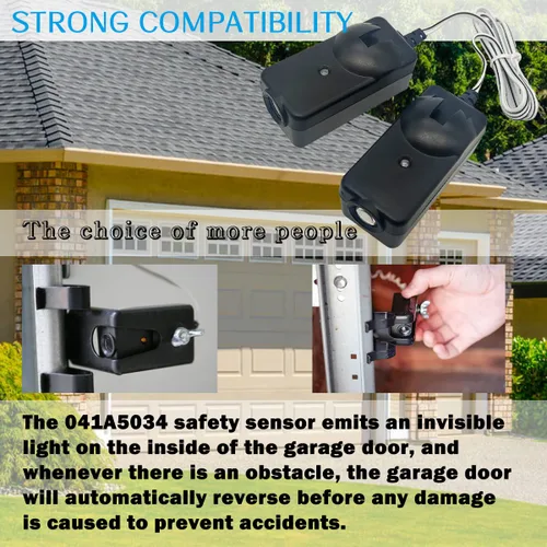 Miniatura 5 de Kit de Sensor de Seguridad 2025 Mejorado 41A5034 Compatible con Abridor de Puerta de Garaje Liftmaster Chamberlain Sears Craftsman Fabricado Después