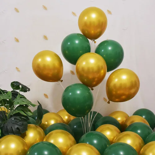Miniatura 7 de 200 globos negros y dorados de 5 pulgadas, cromados, metálicos, dorados, negros, de látex, gruesos, pequeños para bodas, cumpleaños, graduaciones