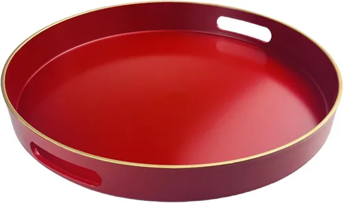 Miniatura 18 de Large Blue Coffee Table Tray, Decorative Serving Tray with Handles, Plastic Rectangular Tray for Ottoman, Bathroom, Living Room.16.7"*12"*1.6