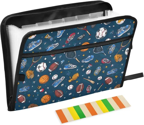 Miniatura 22 de Gredecor 13 Pockets File Folder Organizer A4/Letter Water Resistant Document Bag with Zipper Filing Folder Expanding File Pouch Storage for School