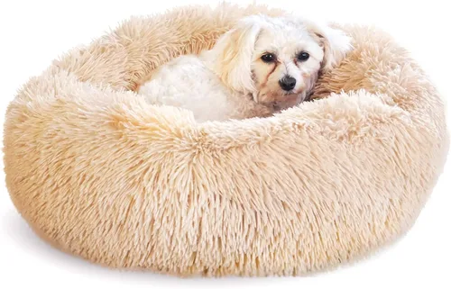 Miniatura 7 de Whiskers & Friends Camas para gatos de interior, cama mullida y calmante para gatos con forma de dona, cama para perros pequeños lavable, camas Gris