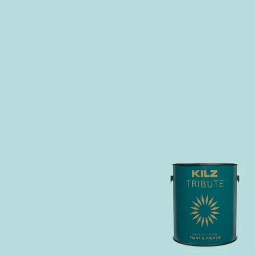 Miniatura 124 de KILZ TRIBUTE Pintura e imprimación, para interiores, semibrillante, Vintage Indigo, 1 galón Índigo Victoria