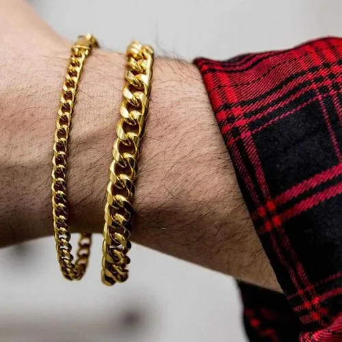 Miniatura 7 de Stainless Steel Cuban Chain Bracelets for Men Women 6.577.589inch Stainless Steel Bracelet Gold Plating Silver Stainless Steel Fashion Jewelry