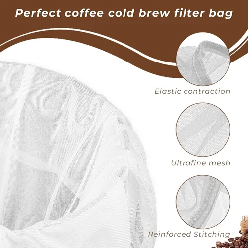 Miniatura 4 de PalpitateC Bolsa de filtro Toddy de repuesto compatible con el sistema Toddy Cold Brew para filtro de café frío de 5 galones, bolsa de filtro