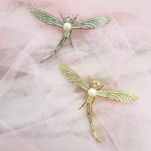 Miniatura 7 de BERRICLE Broche de plata de ley con botón blanco cultivado de agua dulce y perla para mujer, chapado en rodio, Plata esterlina Perla Plata de ley