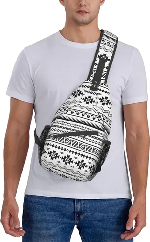 Miniatura 2 de SURERUIM Bolso bandolera impreso personalizado para mujeres y hombres, mochila cruzada para el hombro, bolsas de pecho, gimnasio, viajes