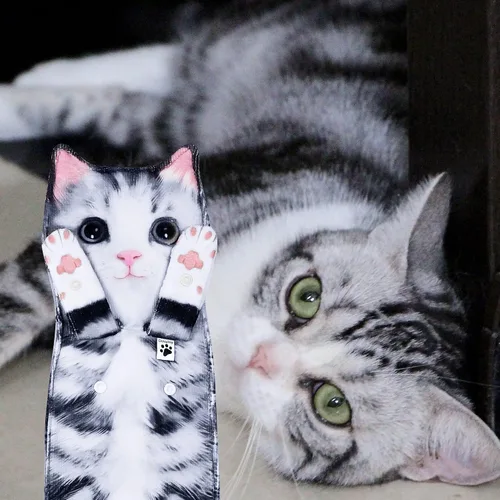 Miniatura 3 de Toallas de mano divertidas con forma de gato para baño y cocina, adorno de gato bonito y decorativo, toallas para la cara para colgar, para el Día