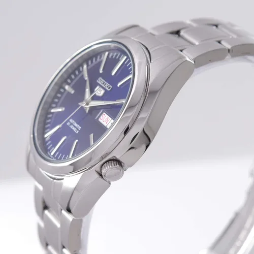 Miniatura 4 de Seiko 5 # SNKL43 - Reloj automático automático para hombre con esfera azul de acero inoxidable, Azul Patchwork, Cronógrafo, automático automático