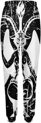 Miniatura 6 de Satanic Goat Baphomet - Pantalones deportivos de cintura alta con bolsillos para mujer