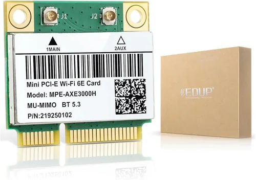 Intel AX210HMW Tarjeta WiFi, Wi-Fi 6E Tarjeta inalámbrica para portátil Mini interfaz PCIE, módulo inalámbrico de tres bandas para portátil,