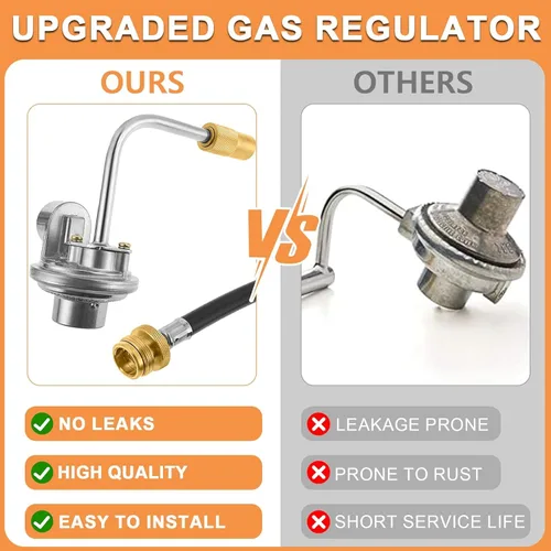 Miniatura 6 de Manguera adaptadora de propano de 6 pies, convertidor de 1 libra a 20 libras con piezas de repuesto de regulador de gas para kit de conversión