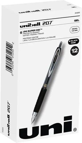 Miniatura 5 de Uniball - Bolígrafos de gel 207 Signo Gel con punta media de 0.028 in, 12 unidades, bolígrafos azules son a prueba de fraude y bolígrafos de gel