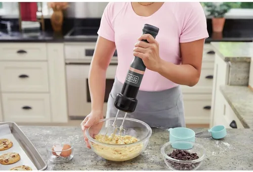 Miniatura 6 de BLACK+DECKER Kitchen Wand - Batidora de inmersión inalámbrica, juego de múltiples herramientas 4 en 1, batidora de mano con base de carga, gris