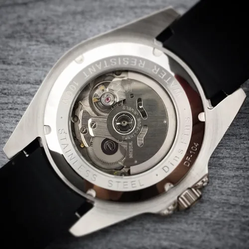 Miniatura 2 de Reloj de pulsera automático de acero inoxidable con diamantes brillantes helados, BlancoDorado, 40mm