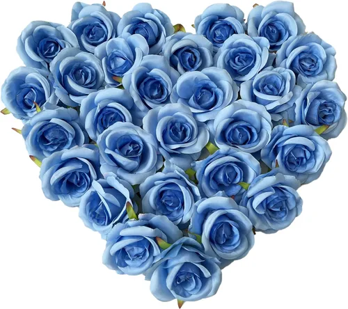 Miniatura 9 de Cabezales de rosas artificiales de 3.5 pulgadas, 20 unidades, rosas rosas claras de aspecto real para boda, decoración del hogar, manualidades, Rosa