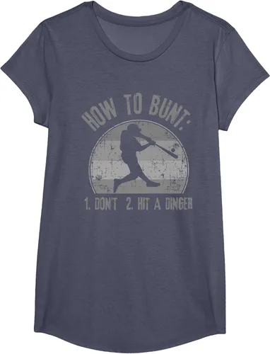 Miniatura 18 de Cómo Bunt Don't Hit A Dinger - Camiseta divertida de béisbol y sóftbol, Negro, S