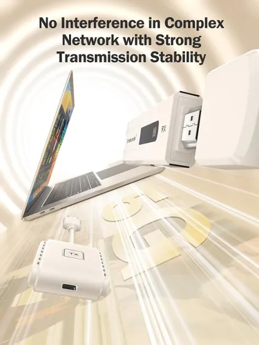 Miniatura 4 de Lemorele Kit de transmisor y receptor HDMI inalámbrico, extensor HDMI inalámbrico portátil, rango de 164 pies, 1080P Full HD, para transmisión