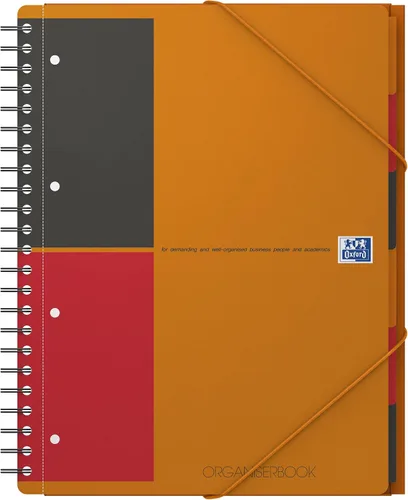 Miniatura 9 de OXFORD 100104329 Activebook International A4 + a cuadros con índice indexable y bolsillo para documentos, bloque de cuaderno en espiral gris, una