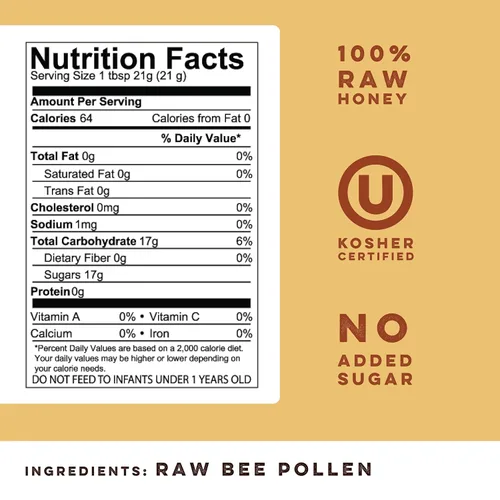 Miniatura 2 de Goshen Amish Country Honey Polen de abeja extremadamente crudo, gránulos enteros, polen de abeja, 100% puro, beneficios naturales para la salud, sin